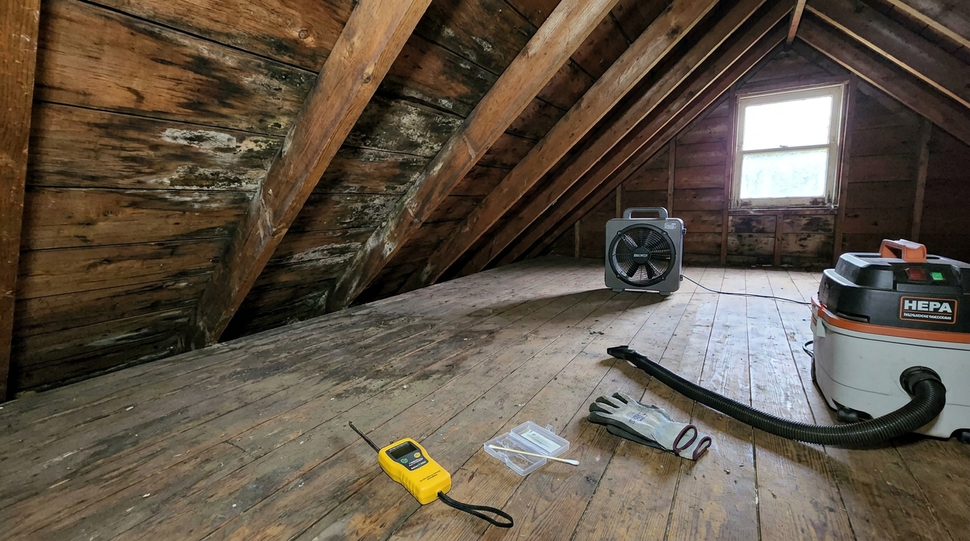 Mold in Attic: How to Find It, What Causes It, and What to Do
